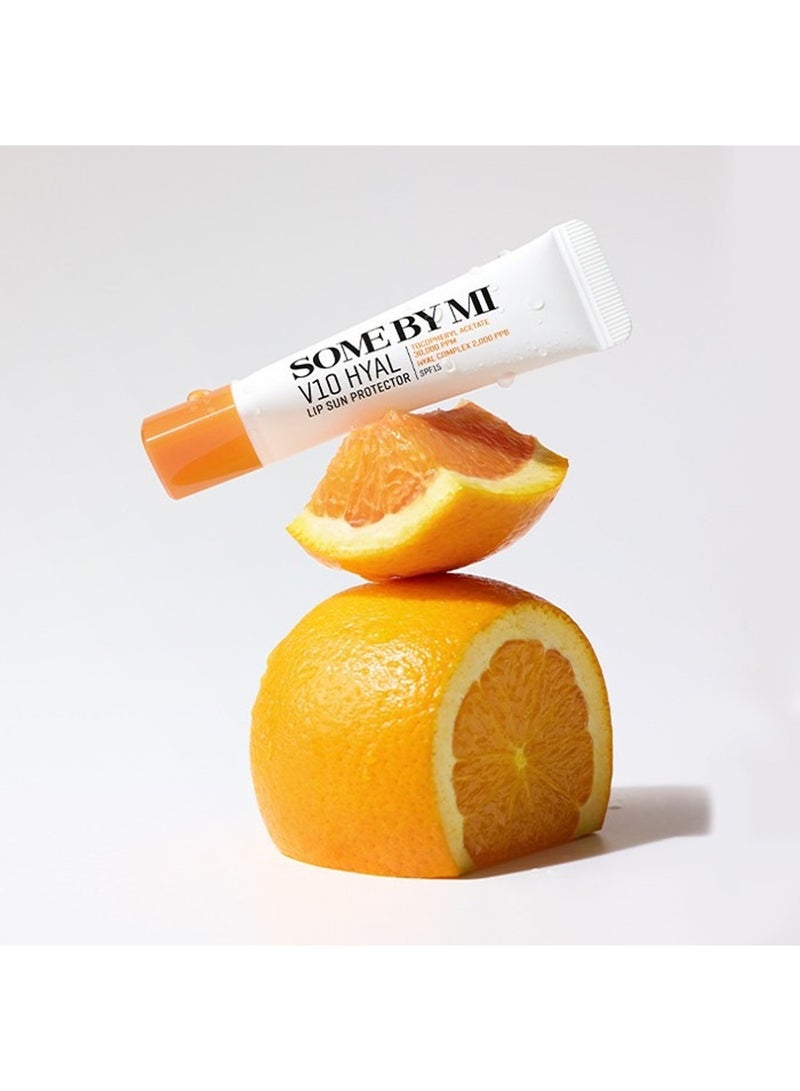 V10 Hyal Spf15 Lip Sun Protector - Keeps Your Lips Protected And Nourished - For Soothing Hydration To Cracked And Irritated Lips 7ml