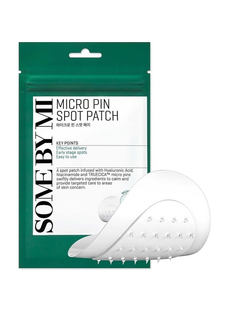 Some by Mi Micro Pin Spot Patch - Microneedle Hydrocolloid Pimple Patch With Salicylic And Hyaluronic Acid - Skin Troubles Care Focused Spot Cover - Pack Of 1, 14Mm 9 Counts 100ml  - Image 1