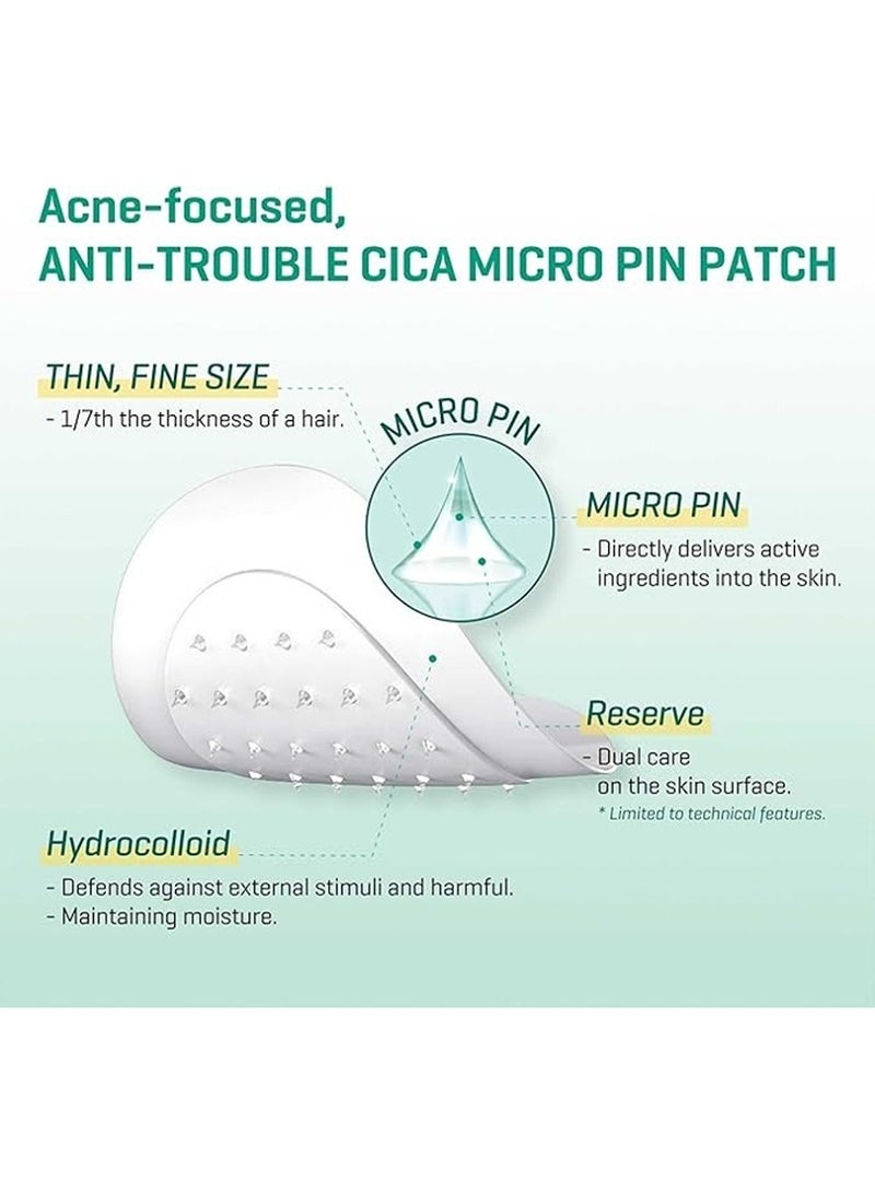 Some by Mi Micro Pin Spot Patch - Microneedle Hydrocolloid Pimple Patch With Salicylic And Hyaluronic Acid - Skin Troubles Care Focused Spot Cover - Pack Of 1, 14Mm 9 Counts 100ml  - Image 5