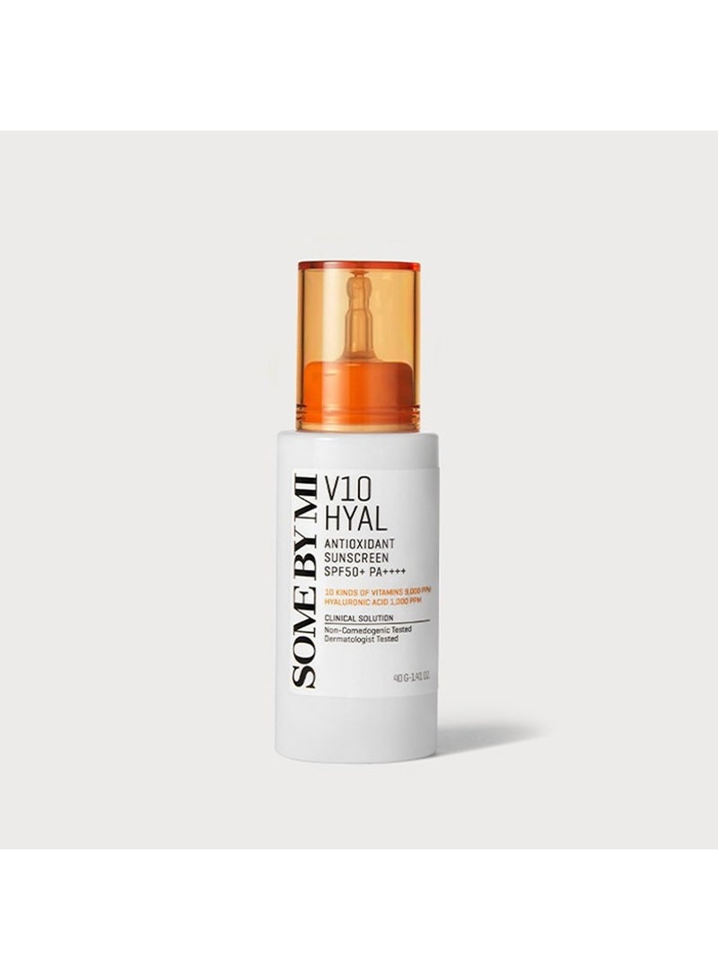 Some by Mi V10 Hyal Spf50 Sunscreen Antioxidant  - With Vitamin And Hyaluronic Acid To Nourish And Replenish Moisture - Rich Sunscreen Provides Brightening And Soothing Effects 40ml  - Image 3