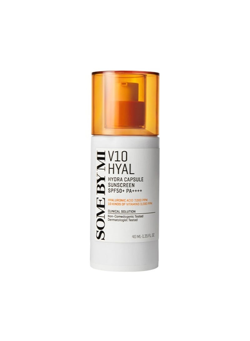 Some by Mi V10 Hyal Spf50 Sunscreen Hydra Capsule - With 10 Vitamins And Hyaluronic Acid - Suitable For Sensitive Skin 40ml  - Image 1