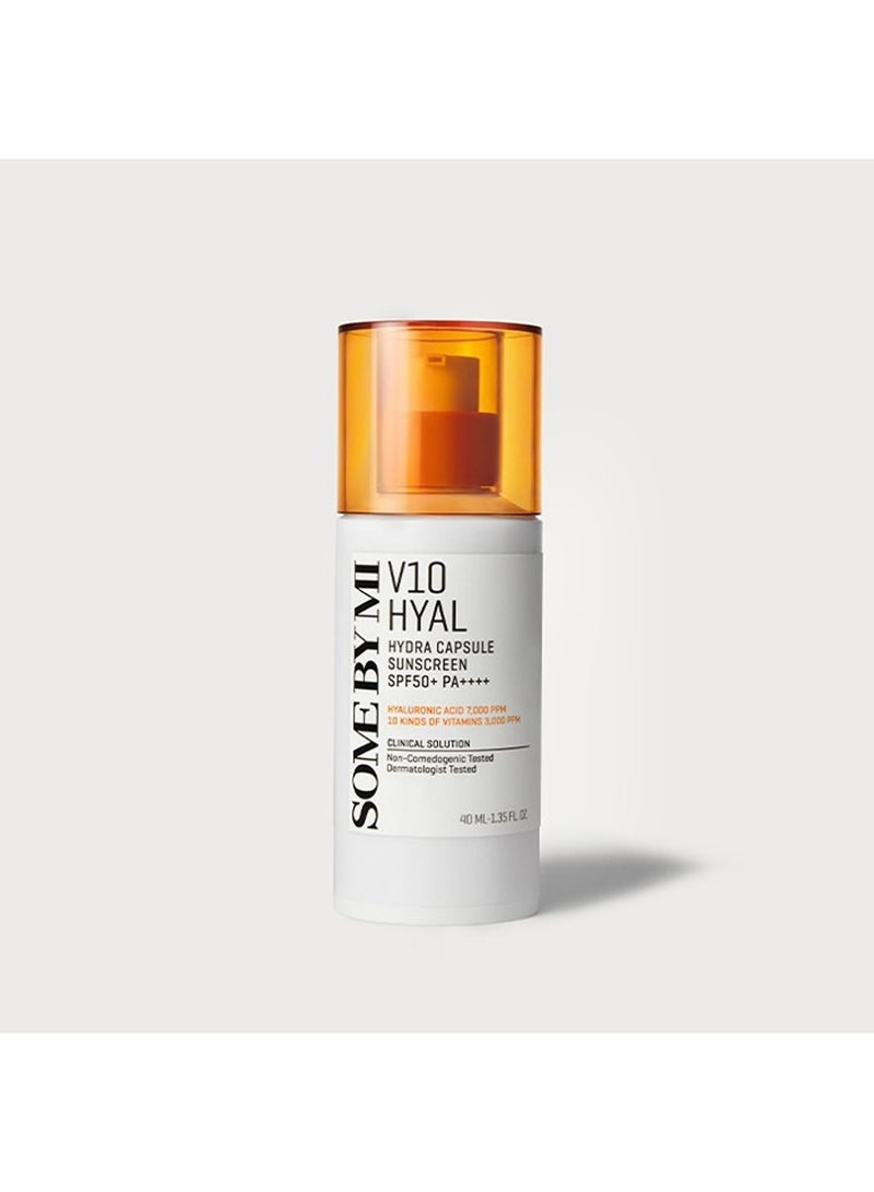 Some by Mi V10 Hyal Spf50 Sunscreen Hydra Capsule - With 10 Vitamins And Hyaluronic Acid - Suitable For Sensitive Skin 40ml  - Image 3