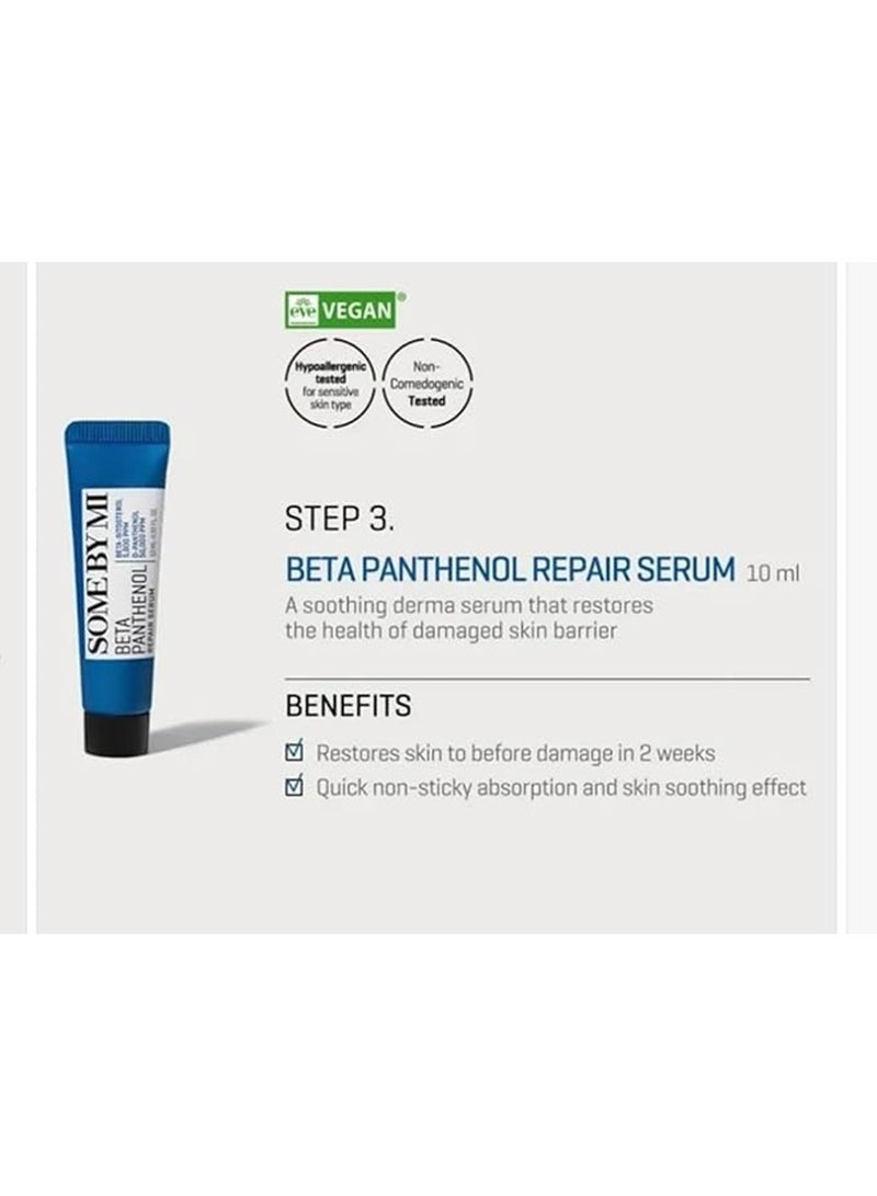 Some by Mi Beta Panthenol Repair Starter Kit - Includes Gel Cleanser 30Ml + Toner 30Ml + Serum 10Ml + Cream 20Ml - Korean Set Of 4 Travel Kit 100ml  - Image 4