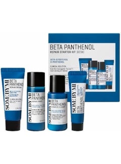 Beta Panthenol Repair Starter Kit - Includes Gel Cleanser 30Ml + Toner 30Ml + Serum 10Ml + Cream 20Ml - Korean Set Of 4 Travel Kit 100ml