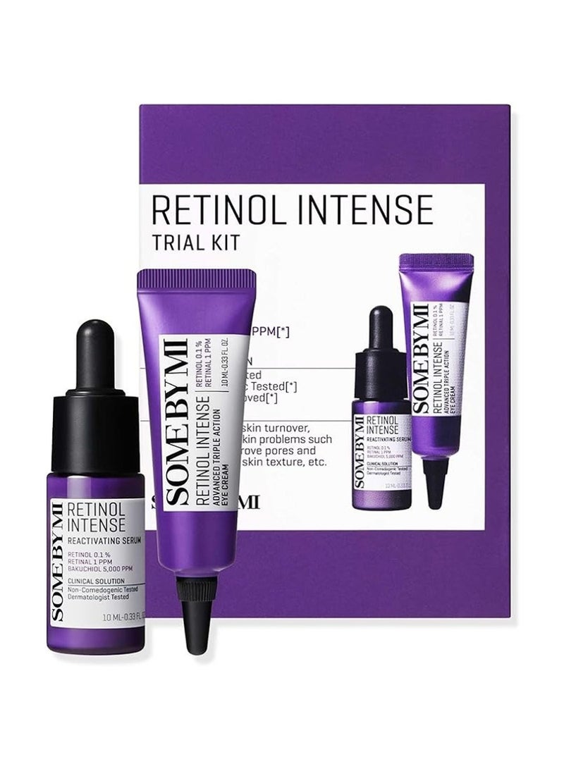 سام باي مي - Retinol Intense Trial Kit - Mild Korean 0.1% Retinol Face Serum And Eye Cream For Beginner - Fine Lines, Dark Circles, Skin Texture And Elasticity Care 10ml - Image 1