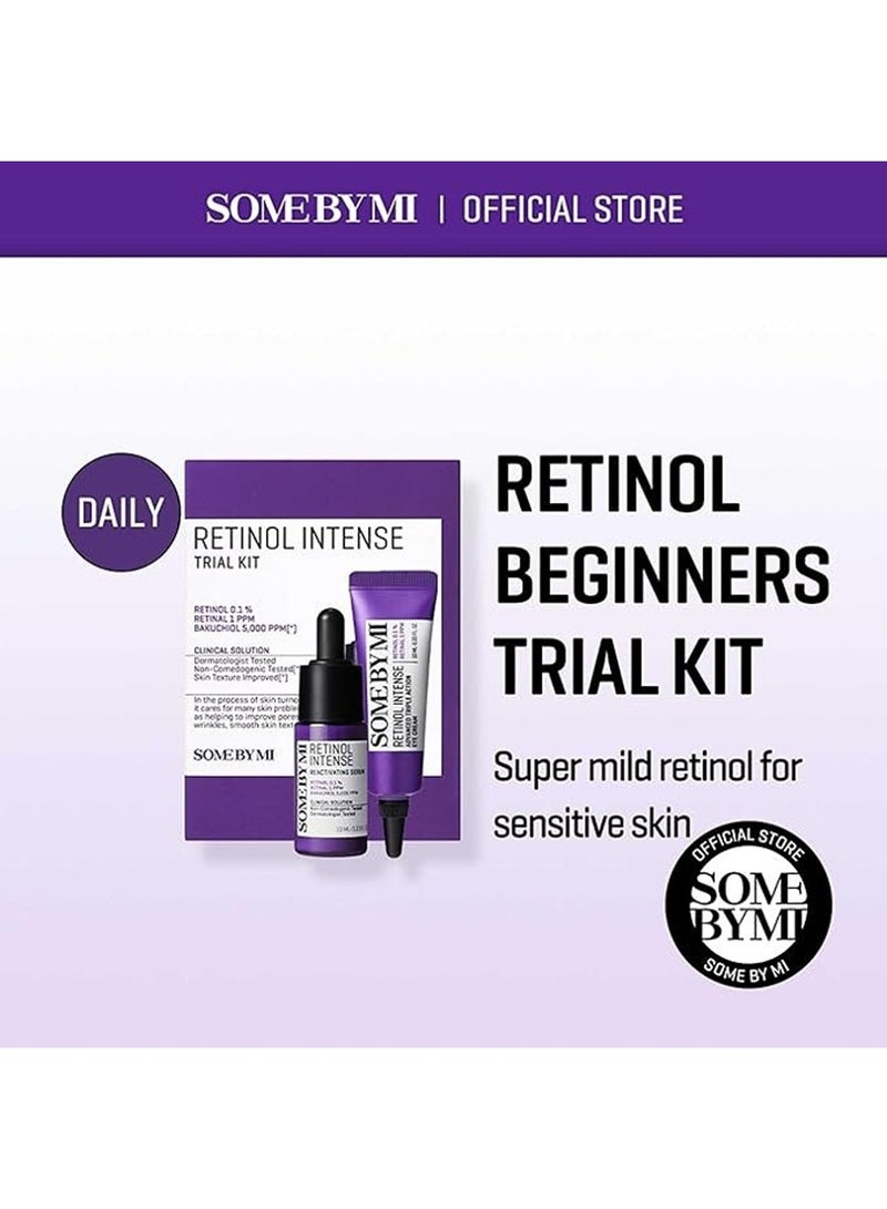 سام باي مي - Retinol Intense Trial Kit - Mild Korean 0.1% Retinol Face Serum And Eye Cream For Beginner - Fine Lines, Dark Circles, Skin Texture And Elasticity Care 10ml - Image 1