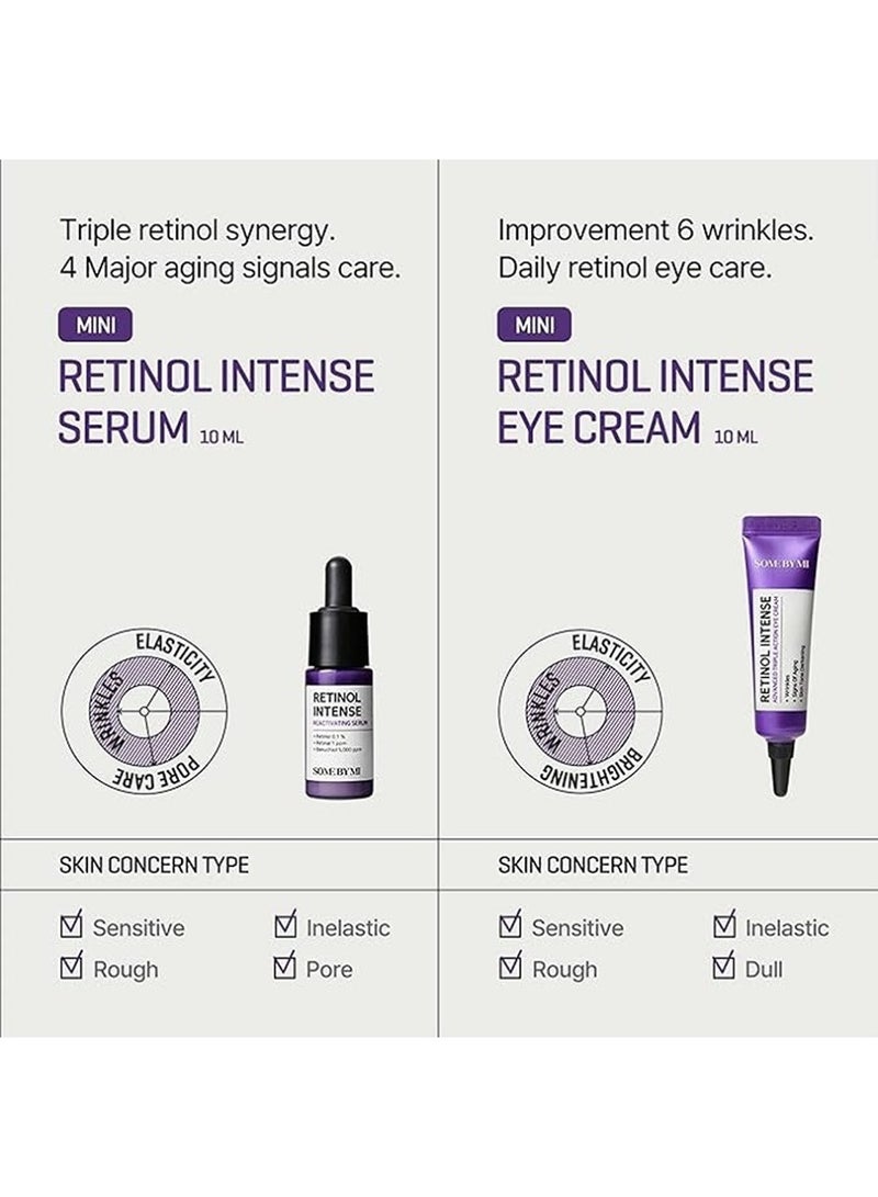 سام باي مي - Retinol Intense Trial Kit - Mild Korean 0.1% Retinol Face Serum And Eye Cream For Beginner - Fine Lines, Dark Circles, Skin Texture And Elasticity Care 10ml - Image 1