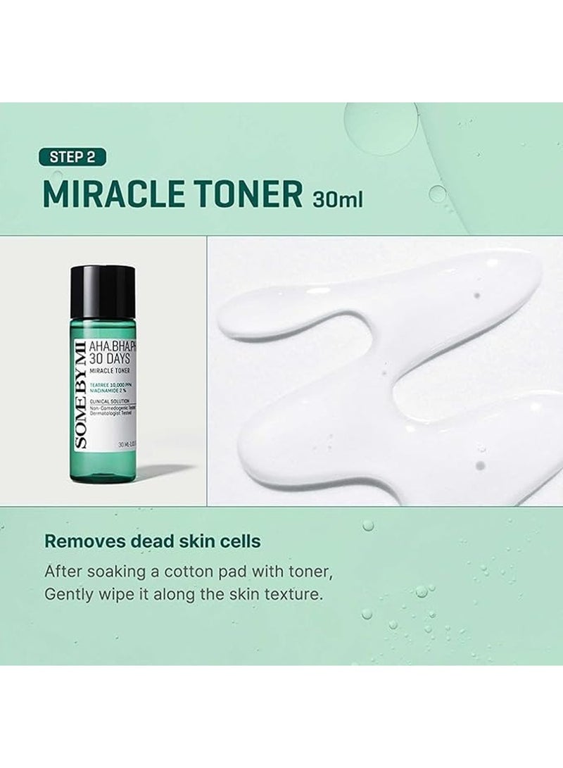 Some by Mi AHA BHA PHA 30 Days Miracle AC SOS KIT Toner + Serum + Cream + Foam - Total 90ml  - Image 5