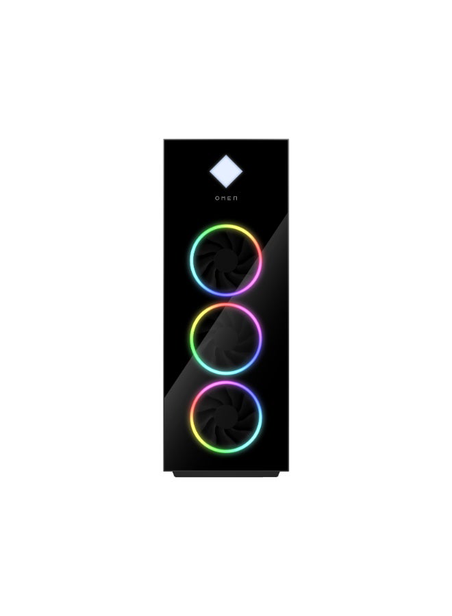 HP - OMEN 45L Gaming Desktop GT22-2000t , Core i9-14900K Processor/24GB RAM/1TB NVMe+2TB SSD/12GB NVIDIA RTX 4070 Graphics Card/Windows 11 Black - Image 1