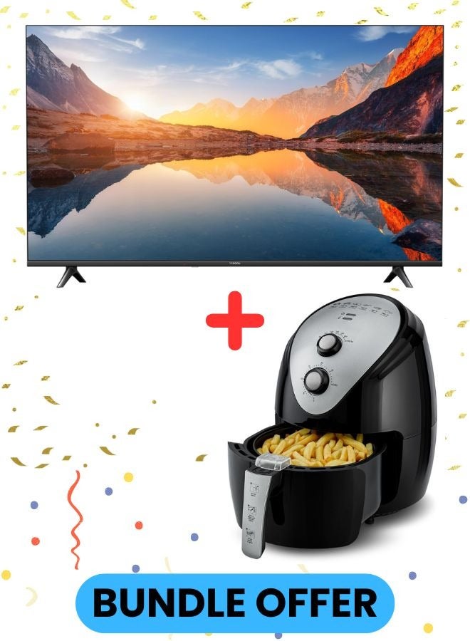 55-Inch 4K UHD Smart TV with 3.5L Air Fryer Bundle | 4K Resolution | HDR10 | Dolby Audio | Healthy Cooking | Perfect for Home Entertainment TV A43 + 55A2025+AIR-FRYER Black - pnsku/N70128718V/45/_/1731487563/acebc4d2-b5e3-43a5-9860-0d3ab5ac820b