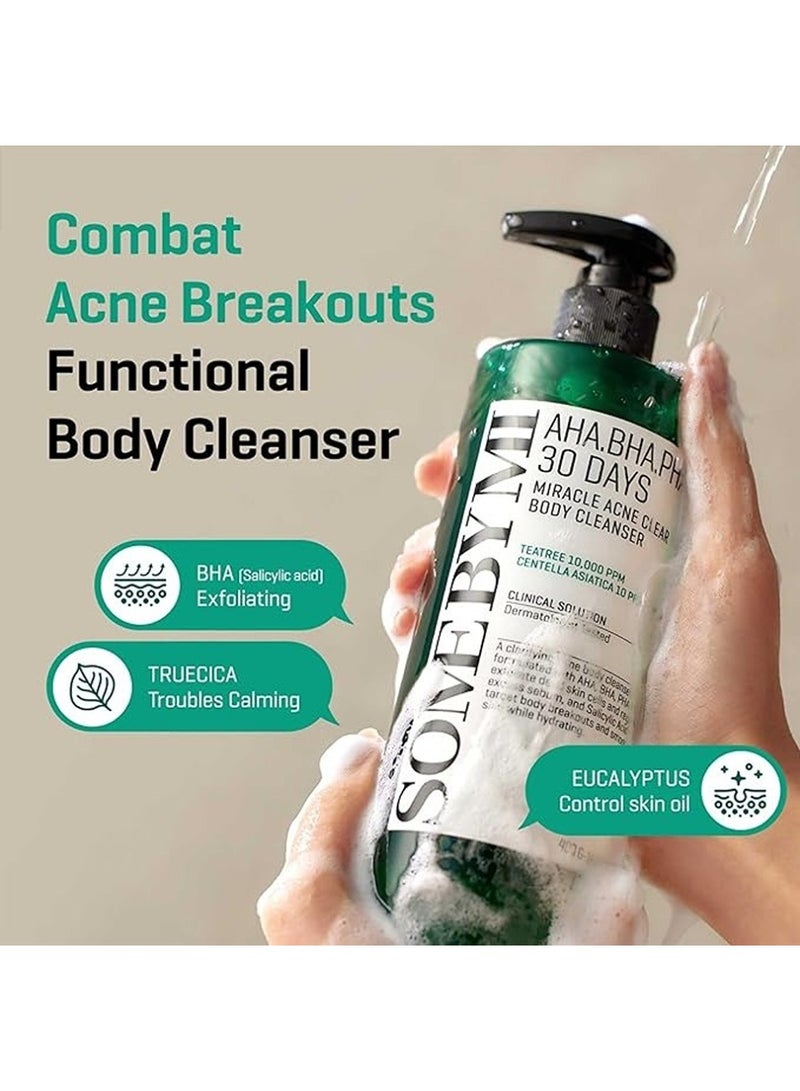 Some by Mi - Aha Bha Pha 30 Days Miracle Acne Clear Body Cleanser - Daily Body Wash For Acne Prone Skin - Mild Exfoliating Effect, Deep Cleanses Sebum And Dead Cells 400ml - Image 1