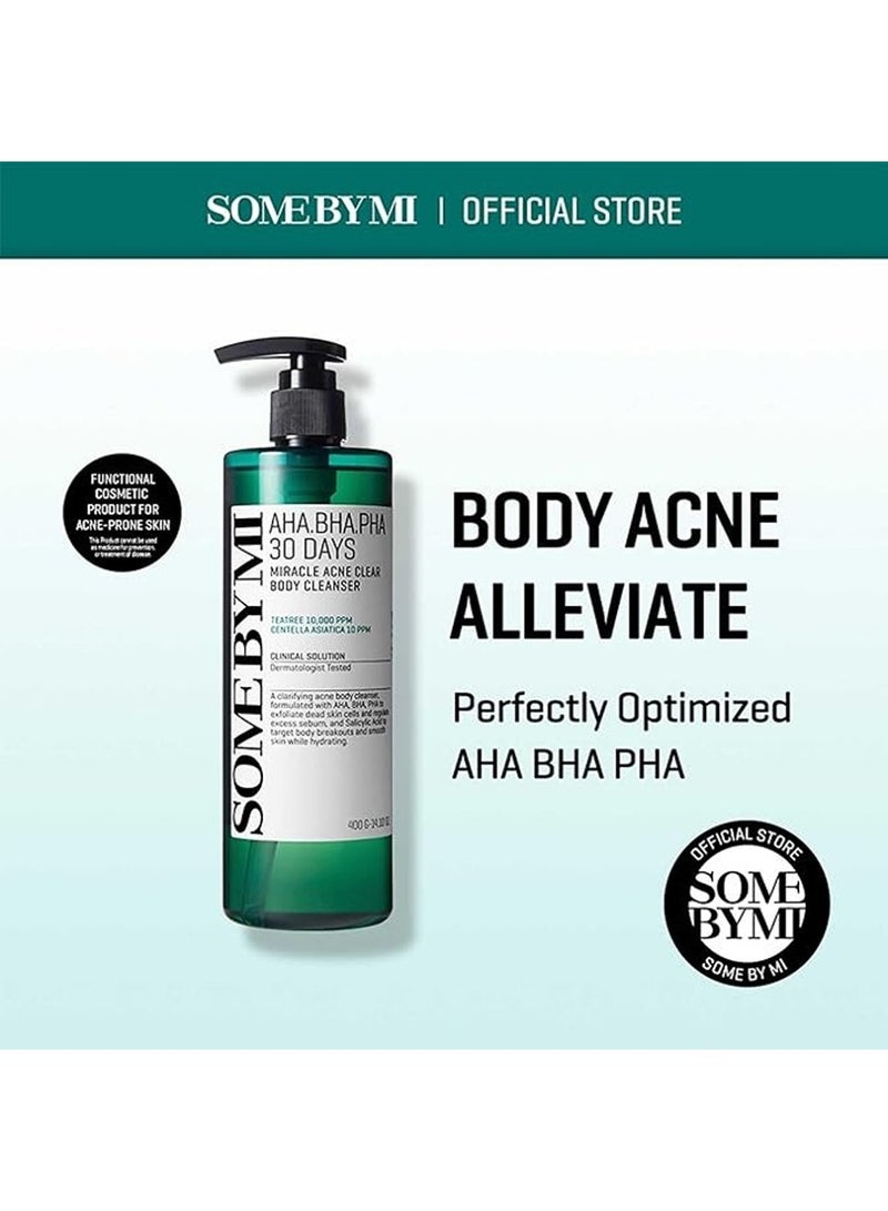 Some by Mi - Aha Bha Pha 30 Days Miracle Acne Clear Body Cleanser - Daily Body Wash For Acne Prone Skin - Mild Exfoliating Effect, Deep Cleanses Sebum And Dead Cells 400ml - Image 1