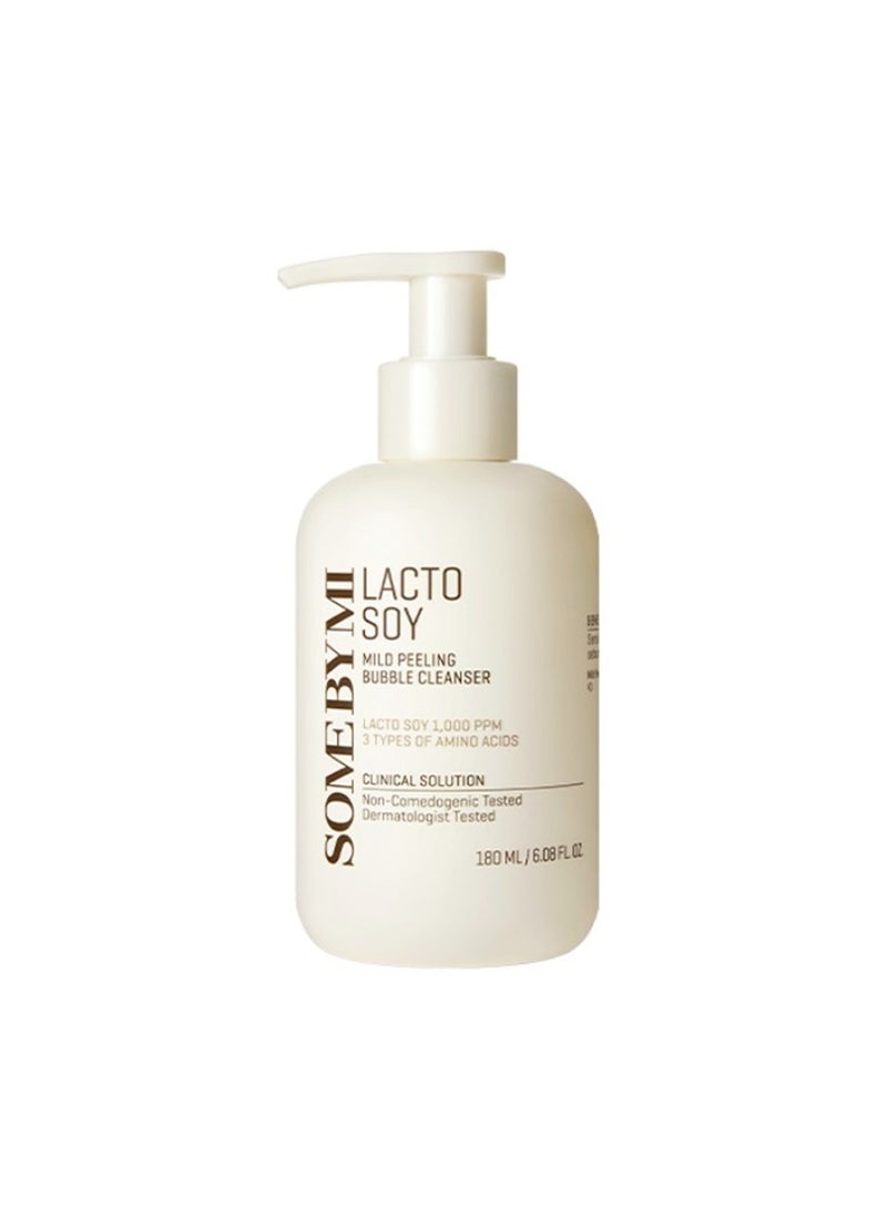 Some by Mi Lacto Soy Mild Bubble Peeling Cleanser - Helps Restoring A Smooth Skin - Eliminating Skin Impurities - Rich Bubble Gently Cleanse The Delicate Skin 180ml - Image 1