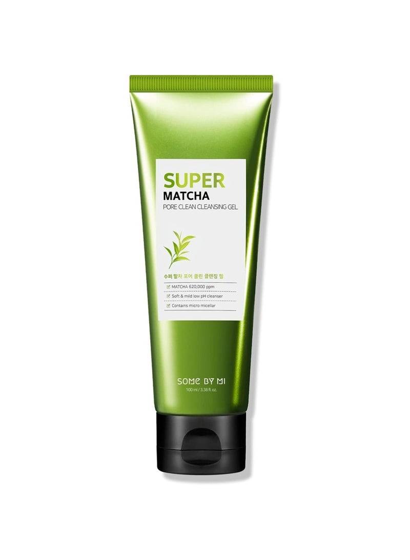 Some by Mi Super Matcha Pore Clean Cleansing Gel - Made By Matcha Extracts For Sensitive Skin - Mild Face Wash For Pore Tightening, Blackheads Removal 100ml - Image 1