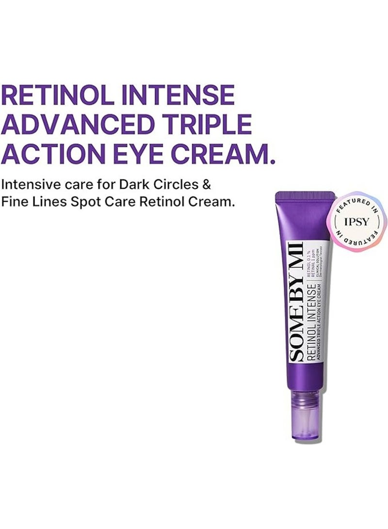 Some by Mi - Retinol Intense Advanced Triple Action Eye Cream - Mild Overnight Korean Anti-Aging Eye Cream - For Dark Circles And Fine Lines - Ideal For Retinol Beginners 30ml - Image 1