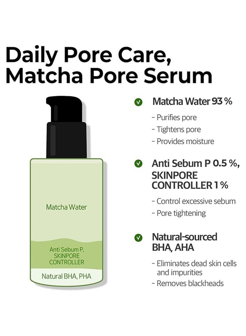 Some by Mi Super Matcha Pore Tightening Serum - Made From Match Water For Sensitive Skin - Skin Moisturizing And Purifying Effect - Blackheads, Sebum And Pore Care 50ml  - Image 3