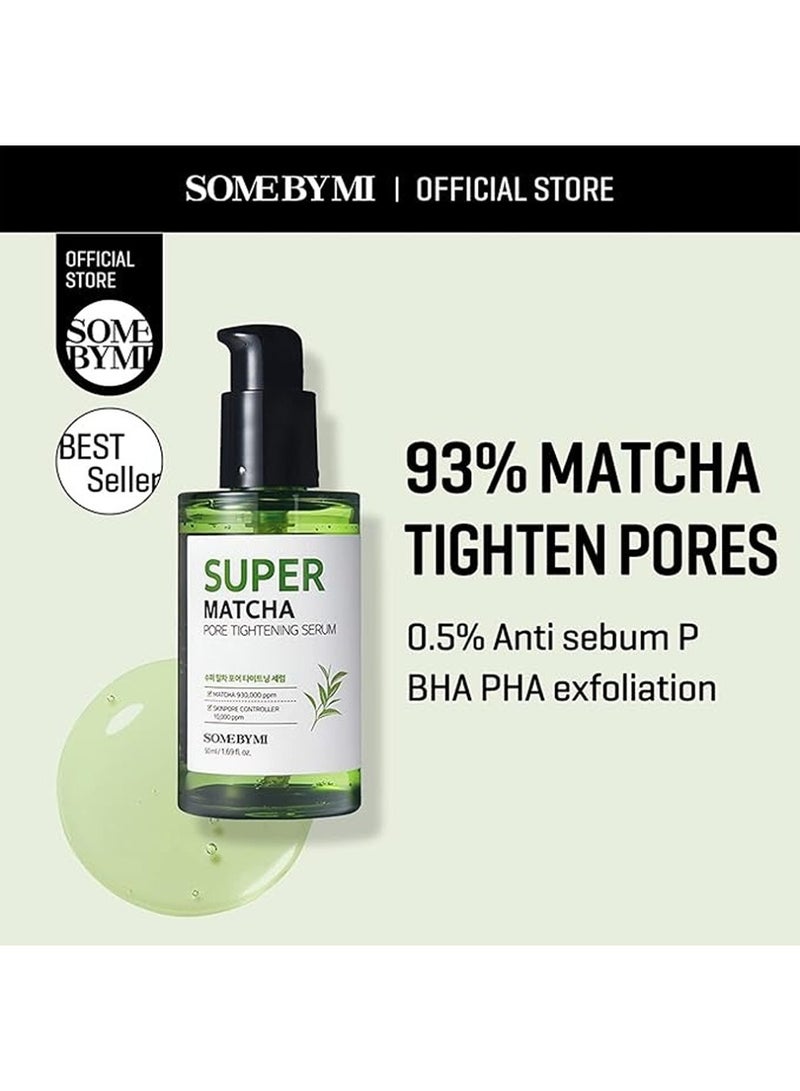 Some by Mi Super Matcha Pore Tightening Serum - Made From Match Water For Sensitive Skin - Skin Moisturizing And Purifying Effect - Blackheads, Sebum And Pore Care 50ml  - Image 2