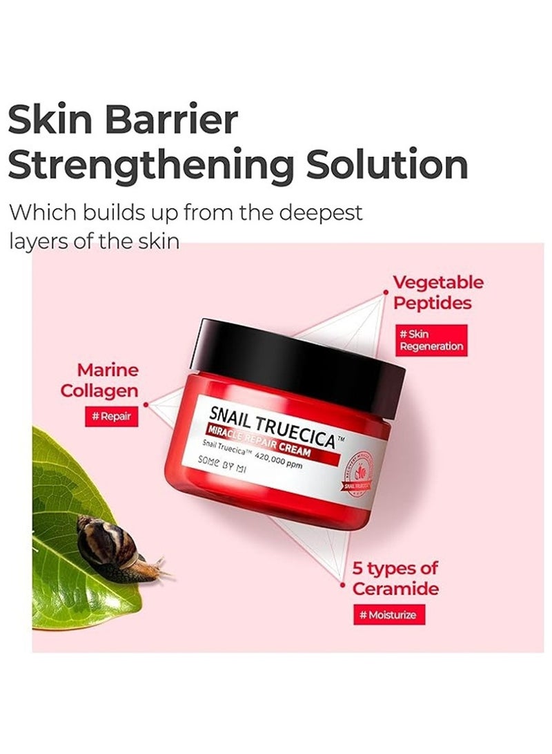 Snail Truecica Miracle Repair Cream - Made From Snail Mucin For Sensitive Skin - Daily Repair Face Moisturizer For Acne Marks And Strengthen Skin Barrier 60grams - pnsku/N70128739V/45/_/1731487602/e1ed5b1e-28dd-471d-9542-d36afae0db58