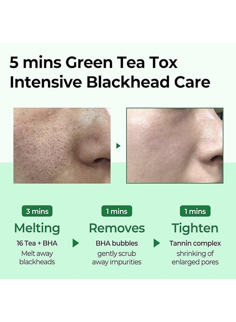 Some by Mi Bye Bye Blackhead 30 Days Miracle Green Tea Tox Bubble Cleanser - Korean Face Wash For Removing Blackhead - Daily Pore Minimizer For Face Skin Texture 120grams  - Image 3