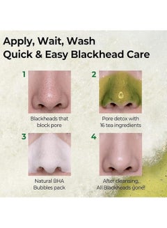 Some by Mi Bye Bye Blackhead 30 Days Miracle Green Tea Tox Bubble Cleanser - Korean Face Wash For Removing Blackhead - Daily Pore Minimizer For Face Skin Texture 120grams  - Image 4