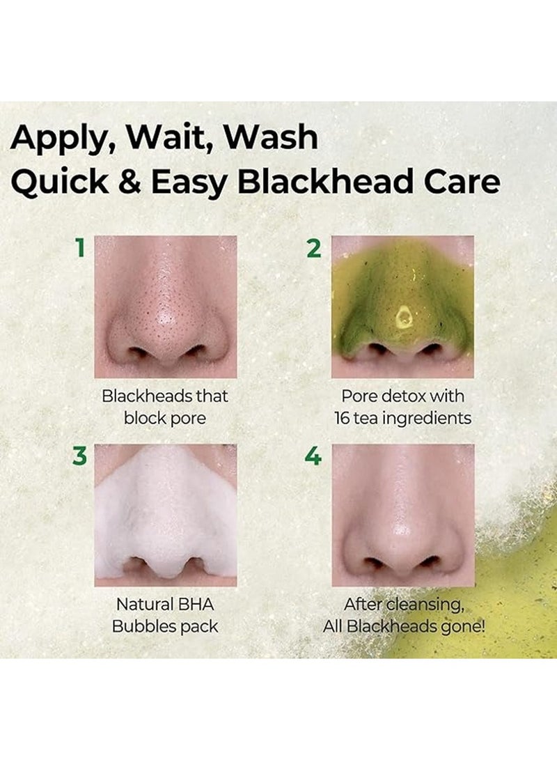 Some by Mi Bye Bye Blackhead 30 Days Miracle Green Tea Tox Bubble Cleanser - Korean Face Wash For Removing Blackhead - Daily Pore Minimizer For Face Skin Texture 120grams  - Image 4