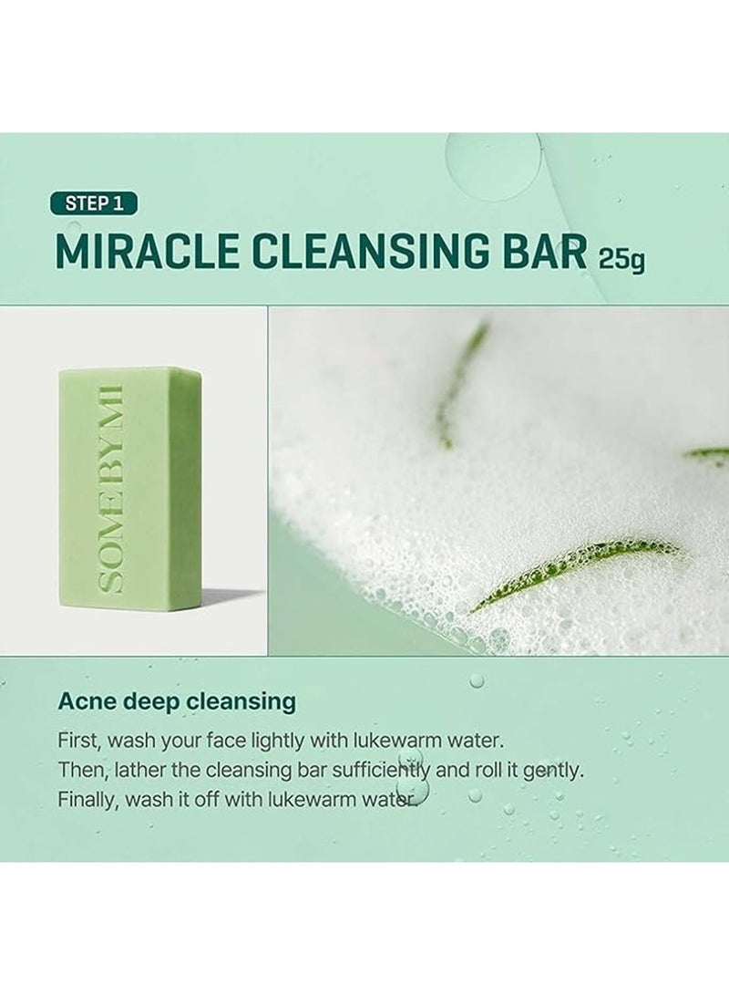 Some by Mi Aha-Bha-Pha 30 Days Miracle Starter Kit - Toner 30Ml + Serum 10Ml + Cream 20G + Cleansing Bar 30G - Set Of 4 Travel Kit 100ml  - Image 4