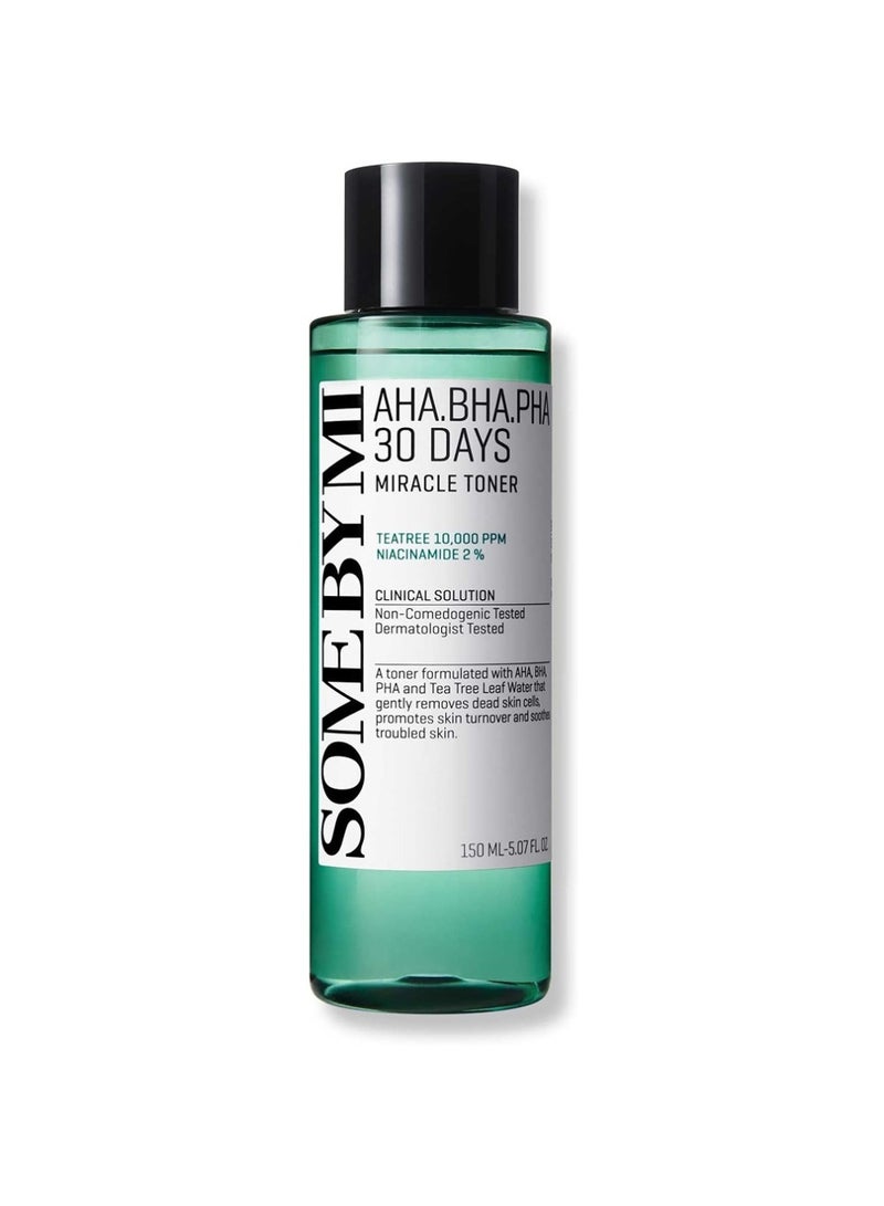 Some by Mi Aha-Bha-Pha 30 Days Miracle Face Toner - For Brightening, Exfoliating, Moisturizing, Rejuvenating, Whitening Face 150ml  - Image 1