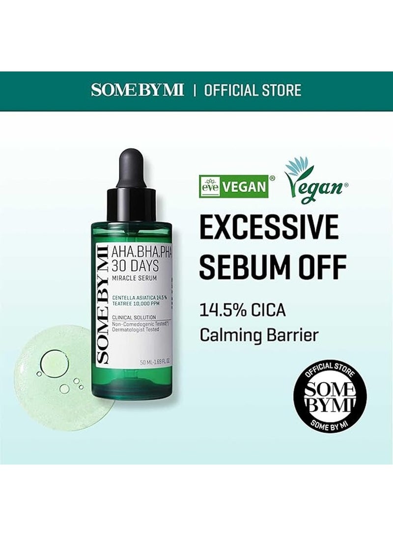 Some by Mi Aha Bha Pha 30 Days Miracle Face Serum - Made From Tea Tree Leaf Water For Sensitive Skin - Daily Facial Serum For Sebum, Blemish Care And Remove Dead Cells 50ml  - Image 2