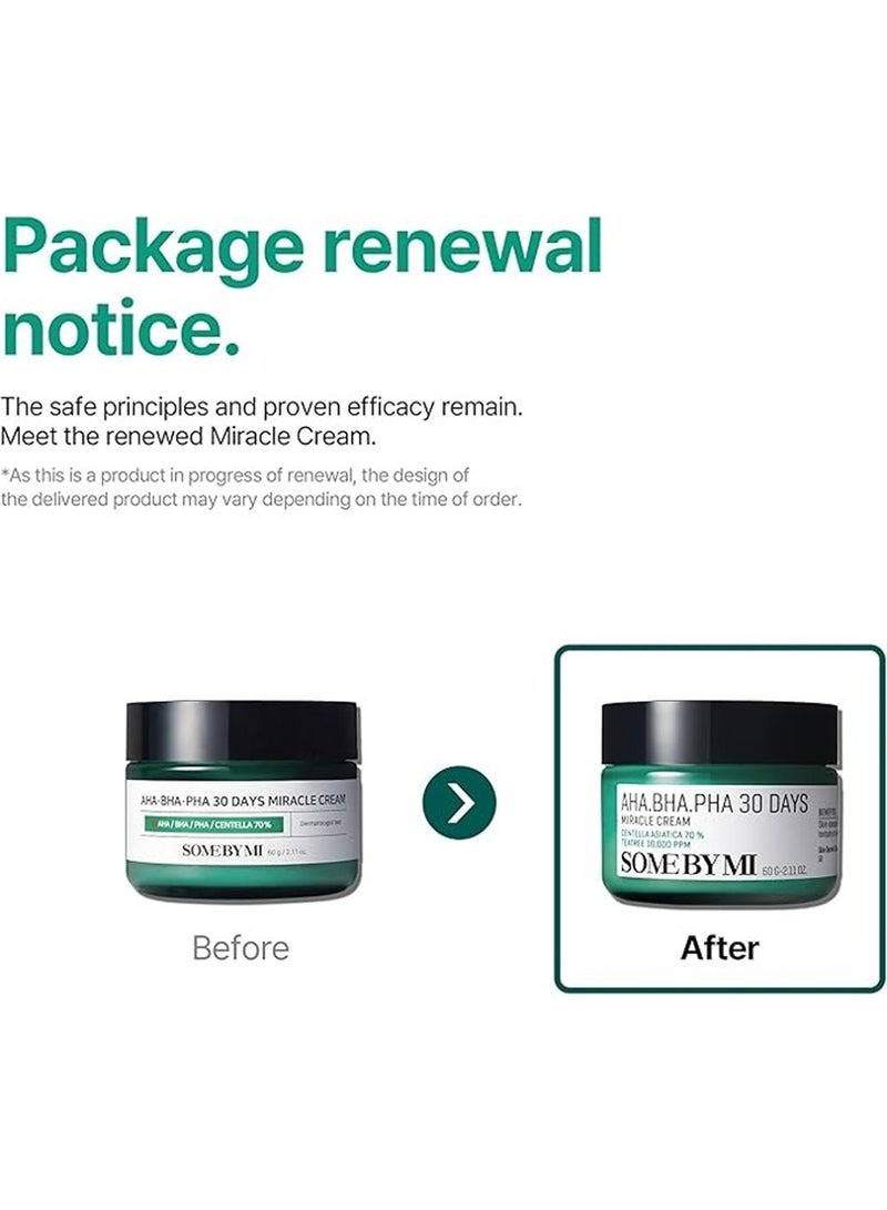 Some by Mi Aha Bha Pha 30 Days Miracle Cream - Made From Tea Tree Leaf Water For Sensitive Skin - Mild Moisturizer For Skin Calming And Soothing 60ml  - Image 2