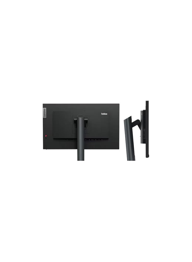 Lenovo - ThinkVision P24h-30 24 inch 2K QHD Monitor with Eyesafe (IPS Panel, 60Hz, 4ms, HDMI, DP, DP out, USB-C, Ethernet ) - Tilt/Swivel/Lift/Pivot Stand Black - Image 1