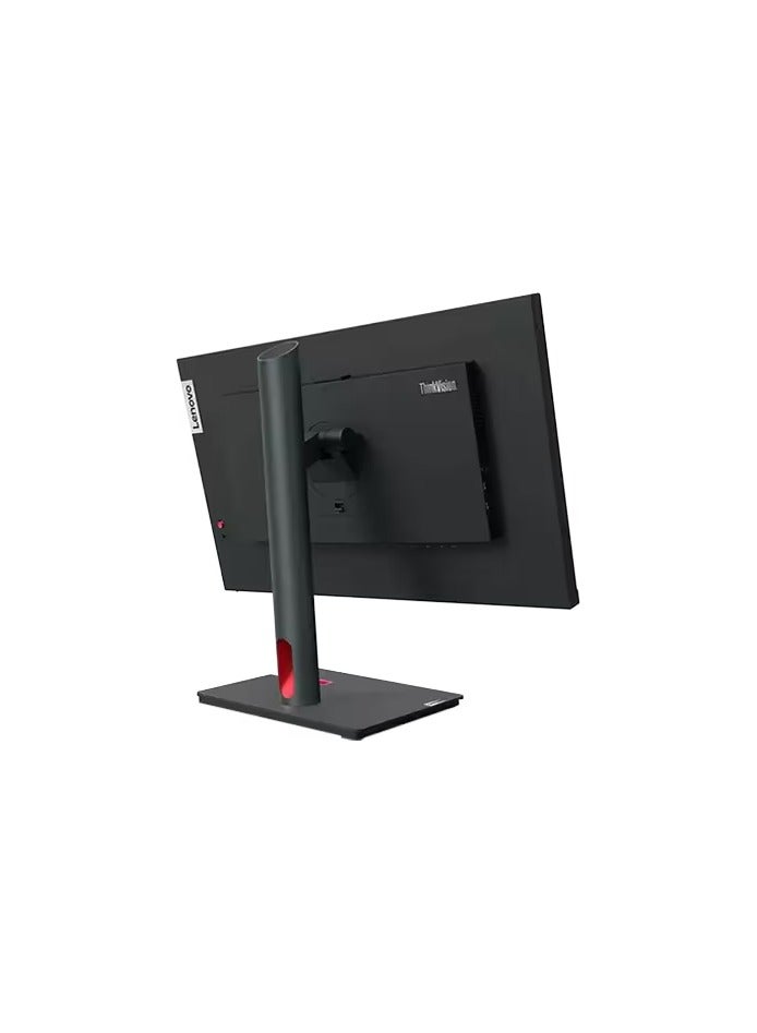 Lenovo - ThinkVision P24h-30 24 inch 2K QHD Monitor with Eyesafe (IPS Panel, 60Hz, 4ms, HDMI, DP, DP out, USB-C, Ethernet ) - Tilt/Swivel/Lift/Pivot Stand Black - Image 1