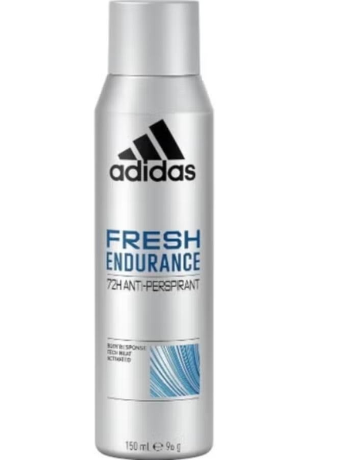 اديداس Fresh Endurance 72h Anti-Perspirant Men Deo Spray 150ml 
