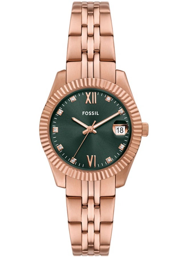 FOSSIL Women's Green Dial Analog Quartz Watch 32 - ES5369 