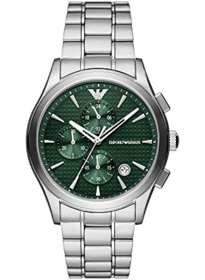 EMPORIO ARMANI Men's Green Dial Analog Quartz Watch 42 - AR11529 