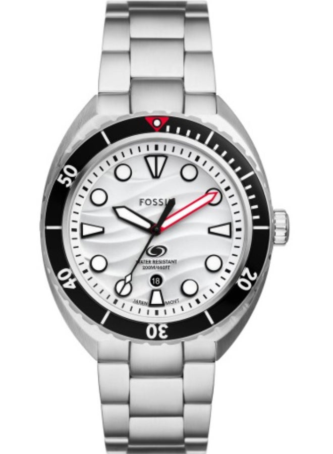 FOSSIL Men's Silver Dial Analog Quartz Watch 42 - FS6063 