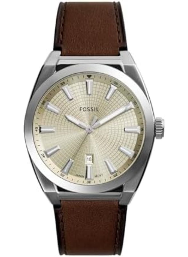 FOSSIL Men's White Dial Analog Quartz Watch 42 - FS6071 
