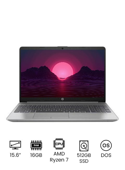 255 G9 (Upgraded Version) Laptop With 15.6-inch 1920x1080 Full HD Display/Ryzen 7-5825U Processor/16GB RAM/512GB SSD/DOS(Without Windows)/AMD Radeon Vega Graphics//  Asteroid English/Arabic Asteroid Silver