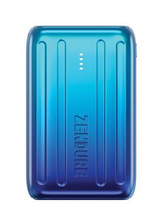 زينديور 20000 mAh SuperMini20+ Credit Card Size Power Bank With PD20W Ombre Blue 