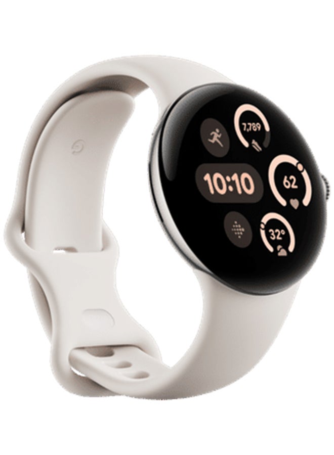 Pixel Watch 3 (41 mm), AMOLED LTPO display, Advanced motion sensing Smartwatch Free Size Silver