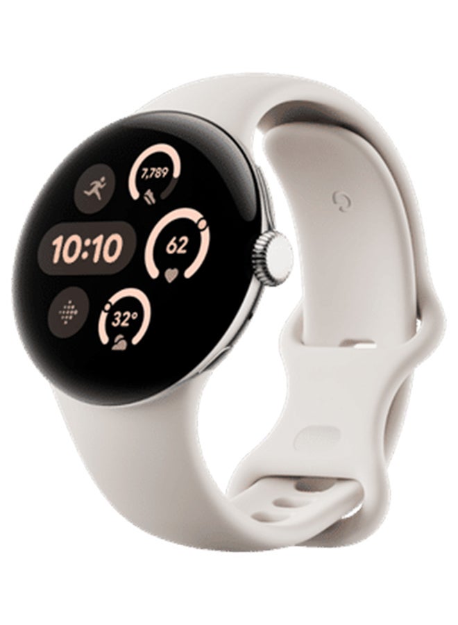 Pixel Watch 3 (41 mm), AMOLED LTPO display, Advanced motion sensing Smartwatch Free Size Silver