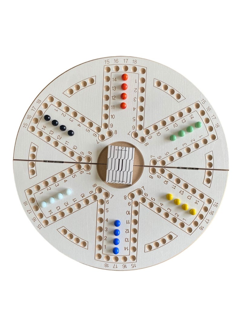 JACKAROOJOKER - Jackaroo Joker board game for 4 or 6 players white with jackaroo cards and marbles - Image 1