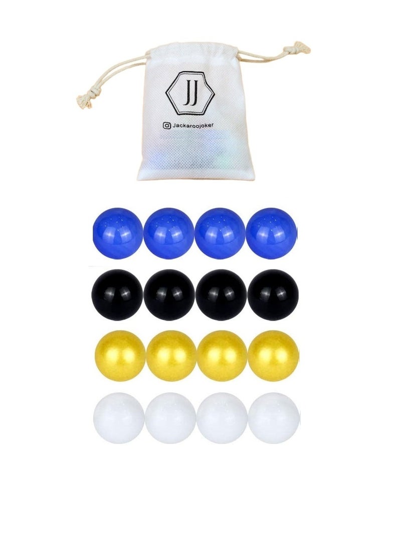 جاكارو جوكر Jackaroojoker Jackaroo 4 players black circle shape board with playing cards, marble glass balls, and bag 4 Players  - Image 5