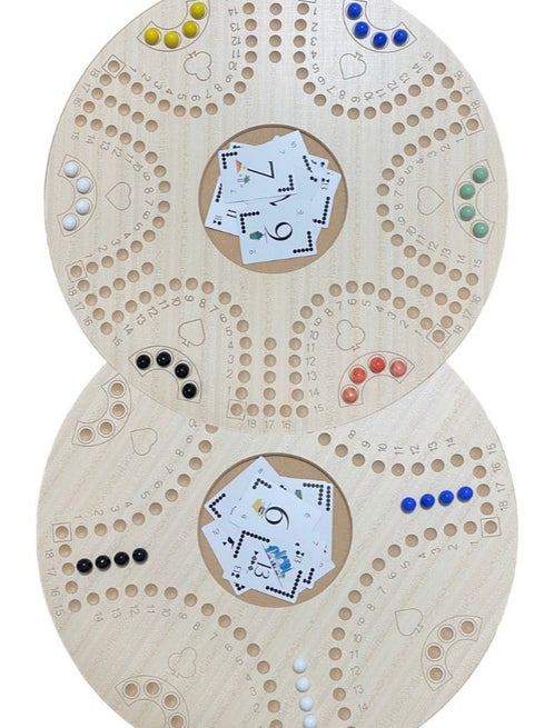 Jackaroo Joker board game double sided gray for 4 or 6 players