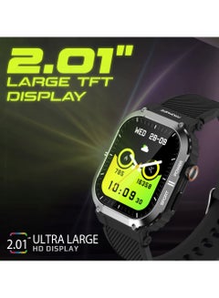 PROMATE Smartwatch Designed for athletes to withstand tough conditions, SportFit™ technology and Bluetooth connectivity,  IP68 Water-Resistance, supports 100+ sports modes, with up to 10 days of battery life Black  - Image 2