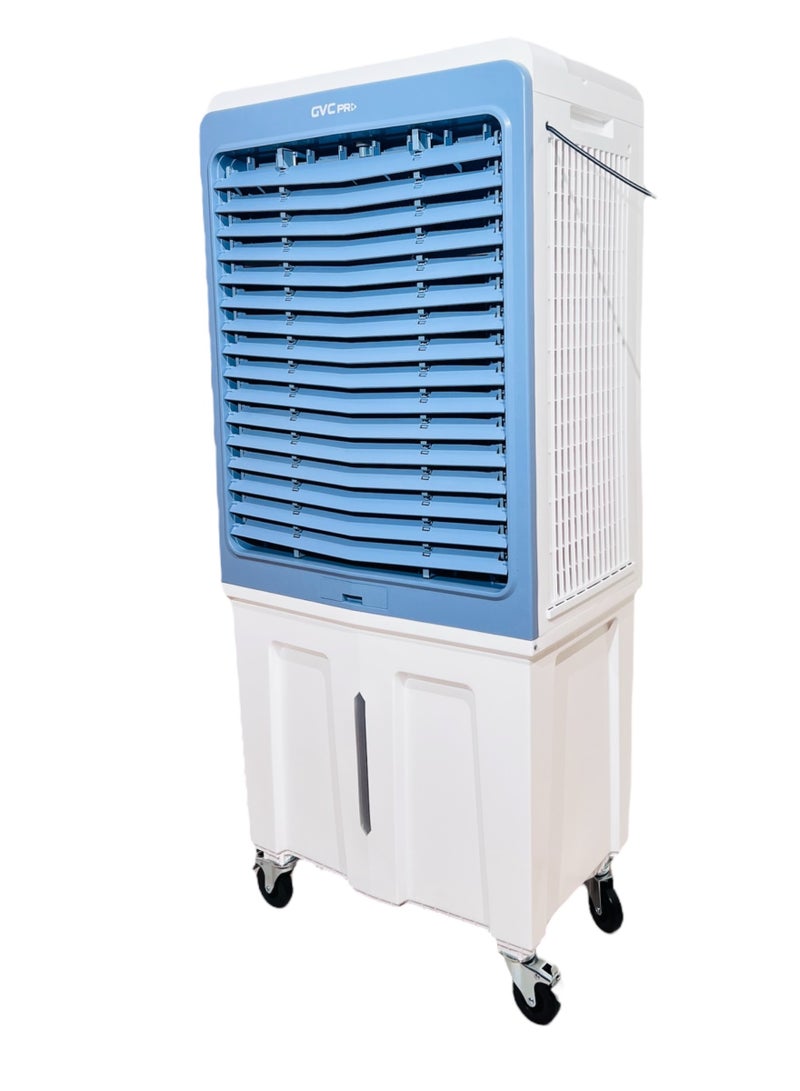 جي في سي برو Air cooler GVC PRO 350W, effective area 50-60 m²,with water-operated and characterize by  large water tank which reach to 70L, max airflow 8000 m³/h GVCAR-9670 350 W GVCAR-9670 Blue/White  - Image 4