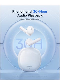 Baseus TWS Earbuds with Bluetooth 5.3, Up to 30 Hours Playtime, 0.06s Low Latency, Fast Charge Wireless Earbuds with App Control, Customizable Gestures, Equalizer Adjustment, and Sound Effects for Gaming, Music, and Calls – Premium Sound & Seamless Connection Moon White  - Image 5