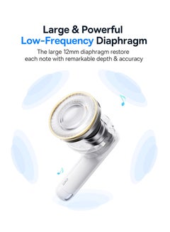 Baseus TWS Earbuds with Bluetooth 5.3, Up to 30 Hours Playtime, 0.06s Low Latency, Fast Charge Wireless Earbuds with App Control, Customizable Gestures, Equalizer Adjustment, and Sound Effects for Gaming, Music, and Calls – Premium Sound & Seamless Connection Moon White  - Image 4