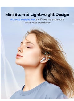 Baseus TWS Earbuds with Bluetooth 5.3, Up to 30 Hours Playtime, 0.06s Low Latency, Fast Charge Wireless Earbuds with App Control, Customizable Gestures, Equalizer Adjustment, and Sound Effects for Gaming, Music, and Calls – Premium Sound & Seamless Connection Moon White  - Image 2