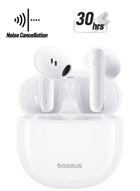 TWS Earbuds with Bluetooth 5.3, Up to 30 Hours Playtime, 0.06s Low Latency, Fast Charge Wireless Earbuds with App Control, Customizable Gestures, Equalizer Adjustment, and Sound Effects for Gaming, Music, and Calls – Premium Sound & Seamless Connection Moon White
