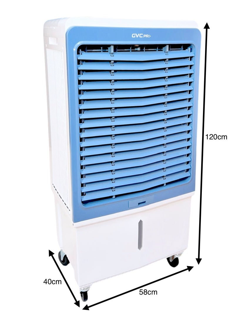 gvc pro gvc pro Air cooler GVC PRO 200W, effective area 40-50m²,with water-operated and remote control and characterize by large water tank which reach to 60L, max airflow 6500 m³/h GVCAR-9660 60 L 200 W GVCAR-9660 Blue/White  - Image 5
